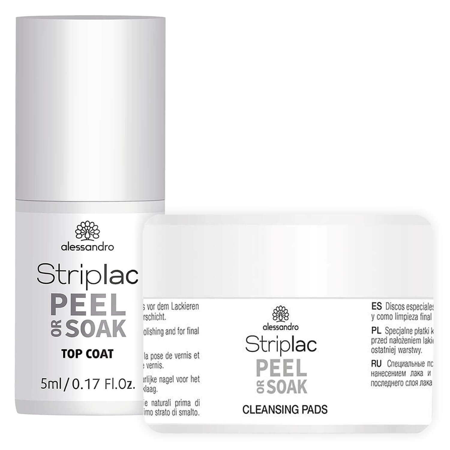 Product image from Striplac Peel or Soak - Top Coat + Cleansing Pads Special