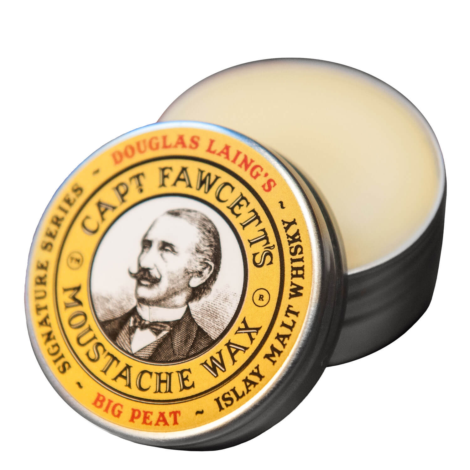 Product image from Capt. Fawcett Care - Big Peat Islay Malt Whisky Moustache Wax