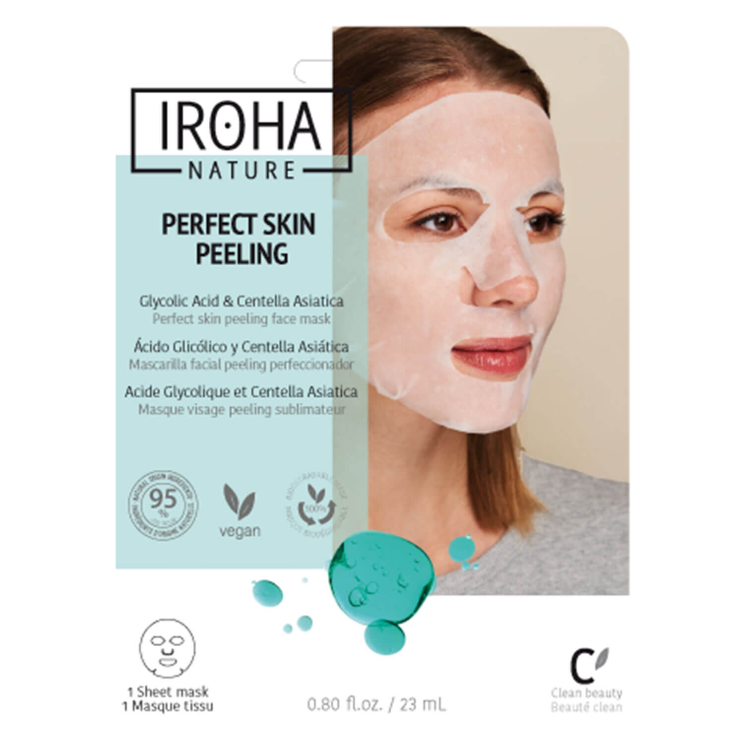 Produktbild von Iroha Nature - Perfect Skin Peeling Glycolic Acid & Centella Asiatica Face Mask