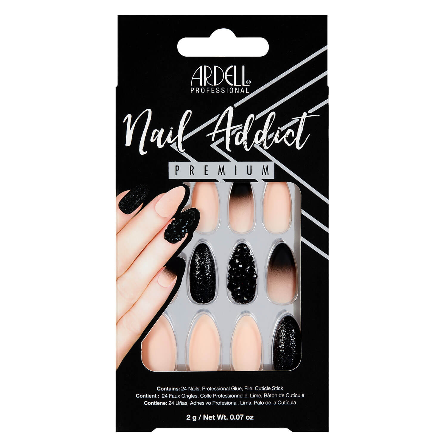 Product image from Nail Addict - Nail Addict Black Stud & Pink Ombre