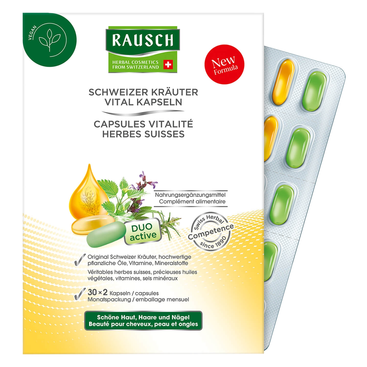 Product image from RAUSCH - Schweizer Kräuter Vital Kapseln