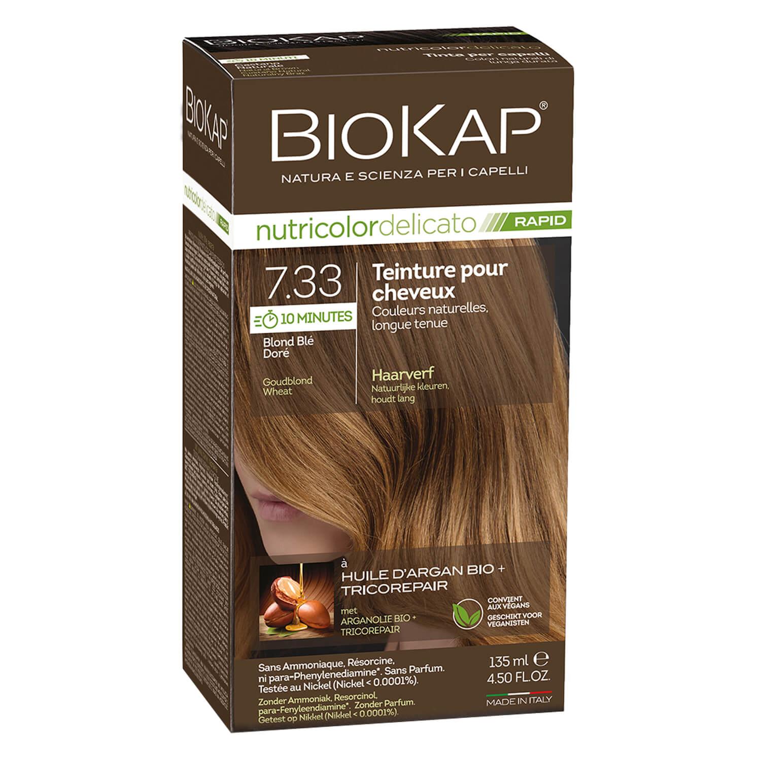 BIOKAP Nutricolor - Permanent Hair Dye Golden Wheat Blond 7.33