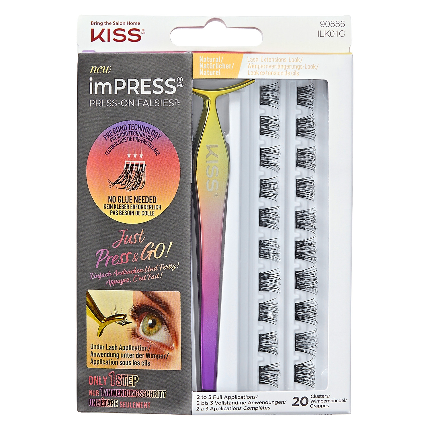 Image du produit de KISS Lashes - imPress Falsies Press-On Lash Kit Natural