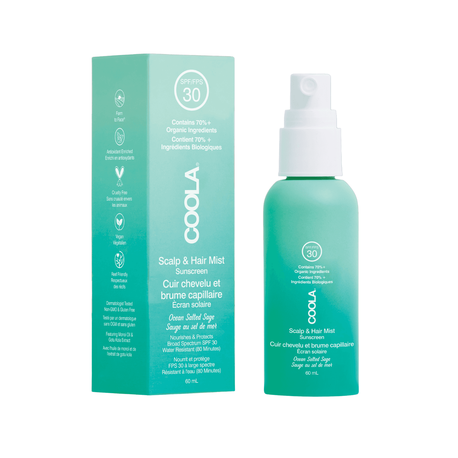COOLA - Scalp & Hair Mist Organic Sunscreen SPF 30