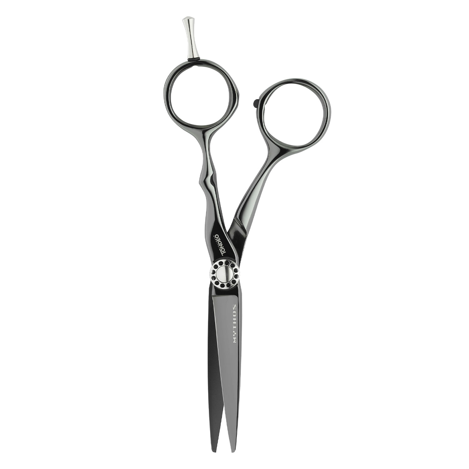 Product image from Tondeo Scissors - Mythos Black Offset Scissors 5.5"