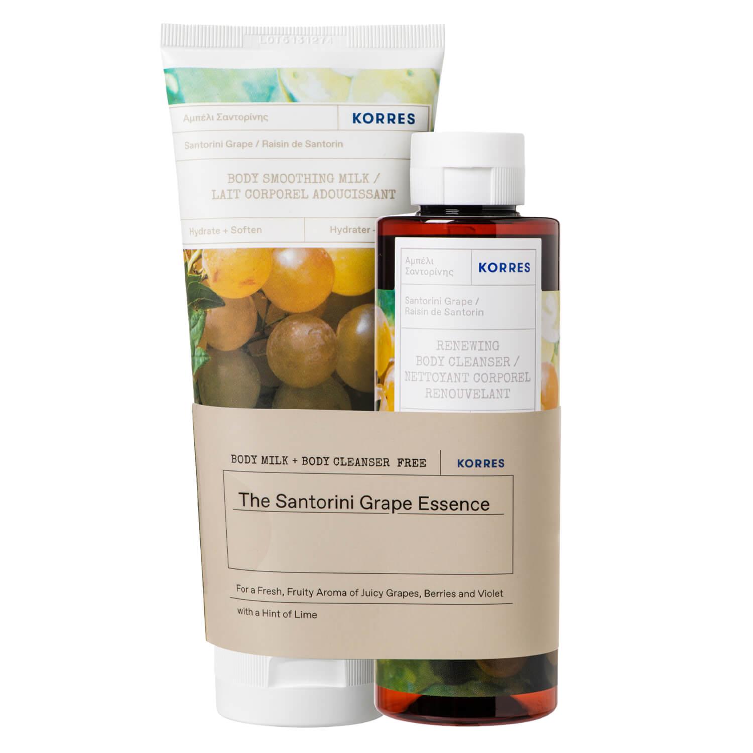 Korres Care - Santorini Grape Body Milk & Cleanser Set