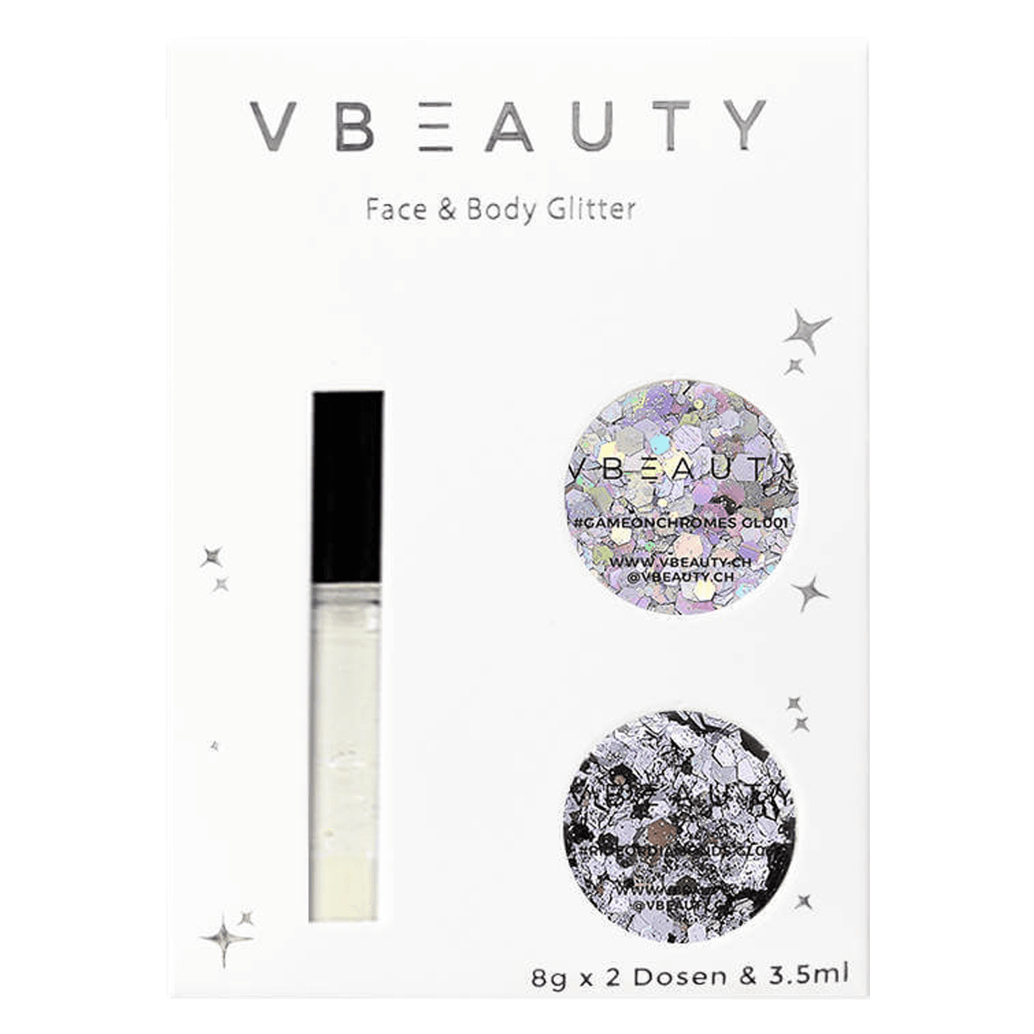 VBEAUTY Make Up - Chunky Glitter Silver Edition