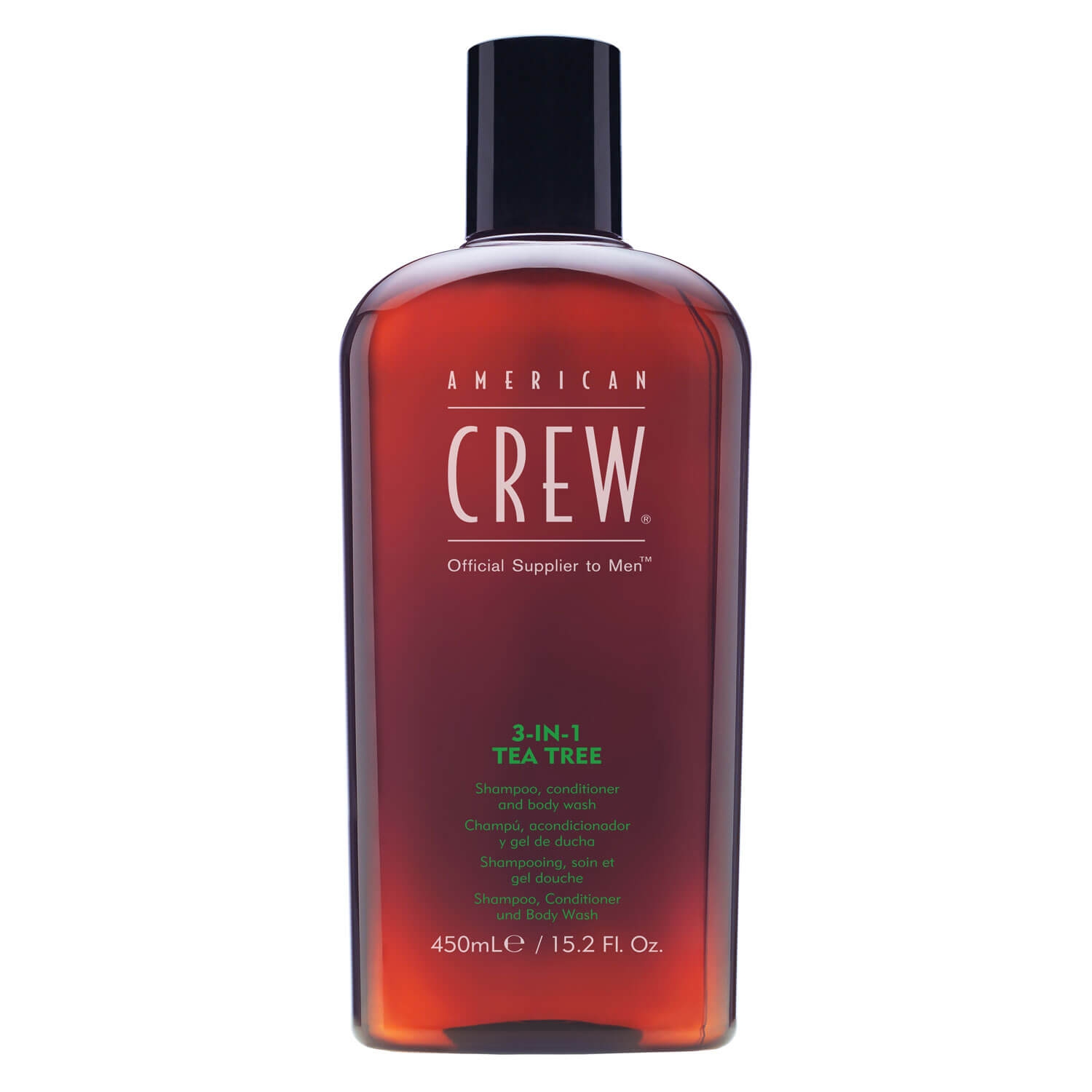 Produktbild von Crew Hair & Body Care - American Crew 3-in-1 Tea Tree Shampoo, Conditioner & Body Wash