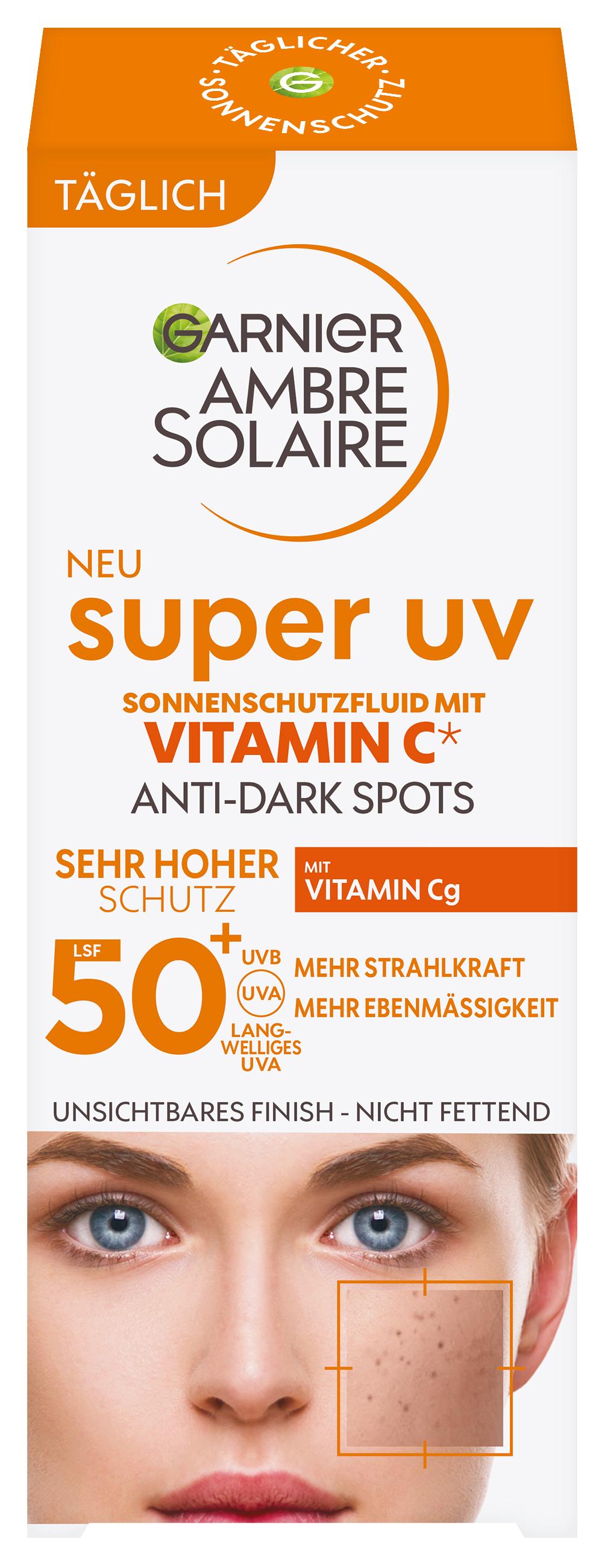 Ambre Solaire - Super UV Sonnenschutzfluid Anti-Dark-Spots mit Vitamin C LSF 50+