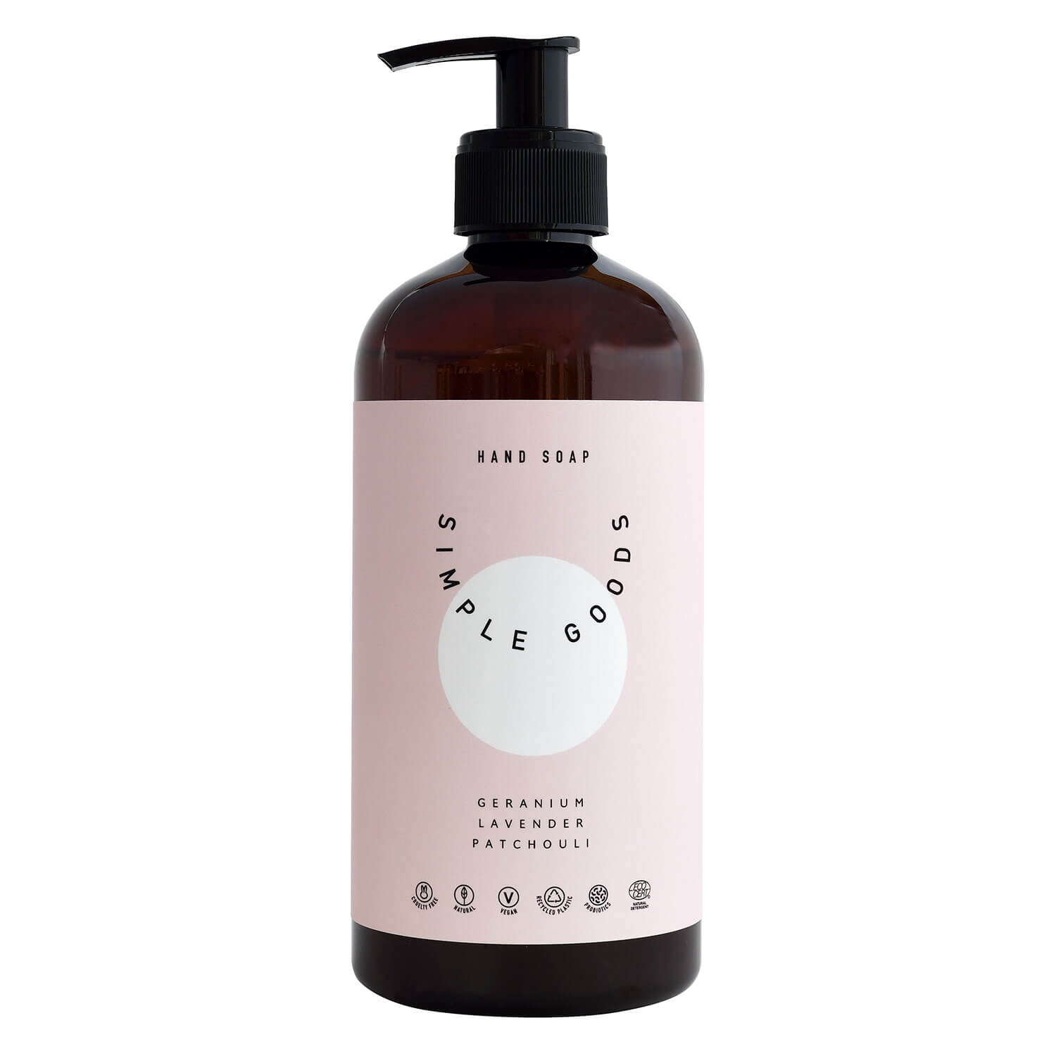 Product image from SIMPLE GOODS - Hand Soap Geranium, Lavender, Patchouli