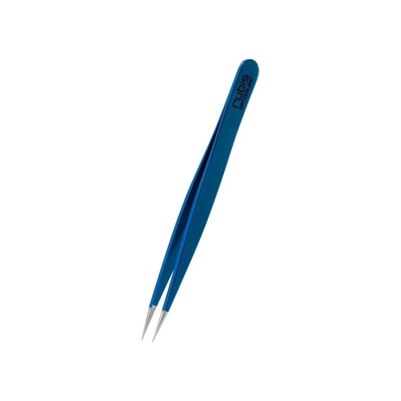Rubis - Pinzette spitz blau Inox