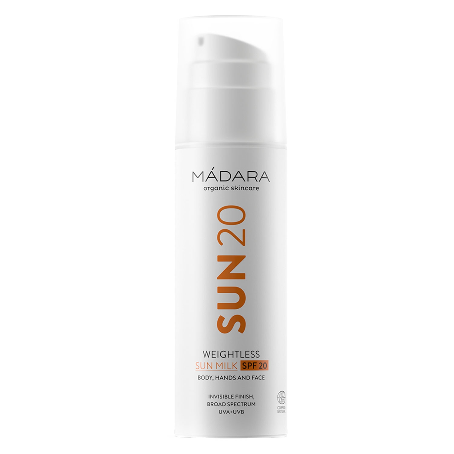 Product image from MÁDARA Care - Weightless Sun Milk SPF20