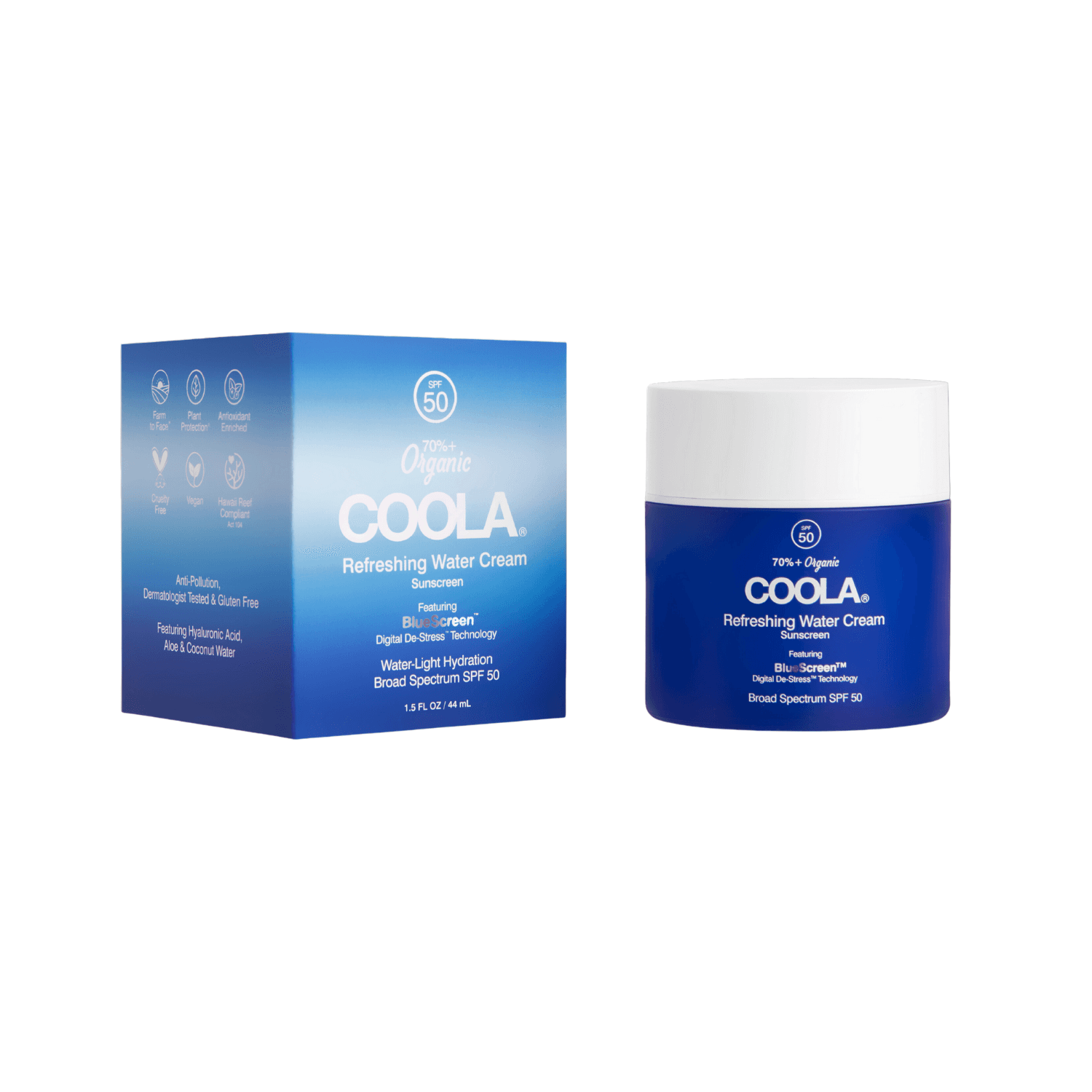 COOLA - Refreshing Water Cream Organic Face Sunscreen SPF 50