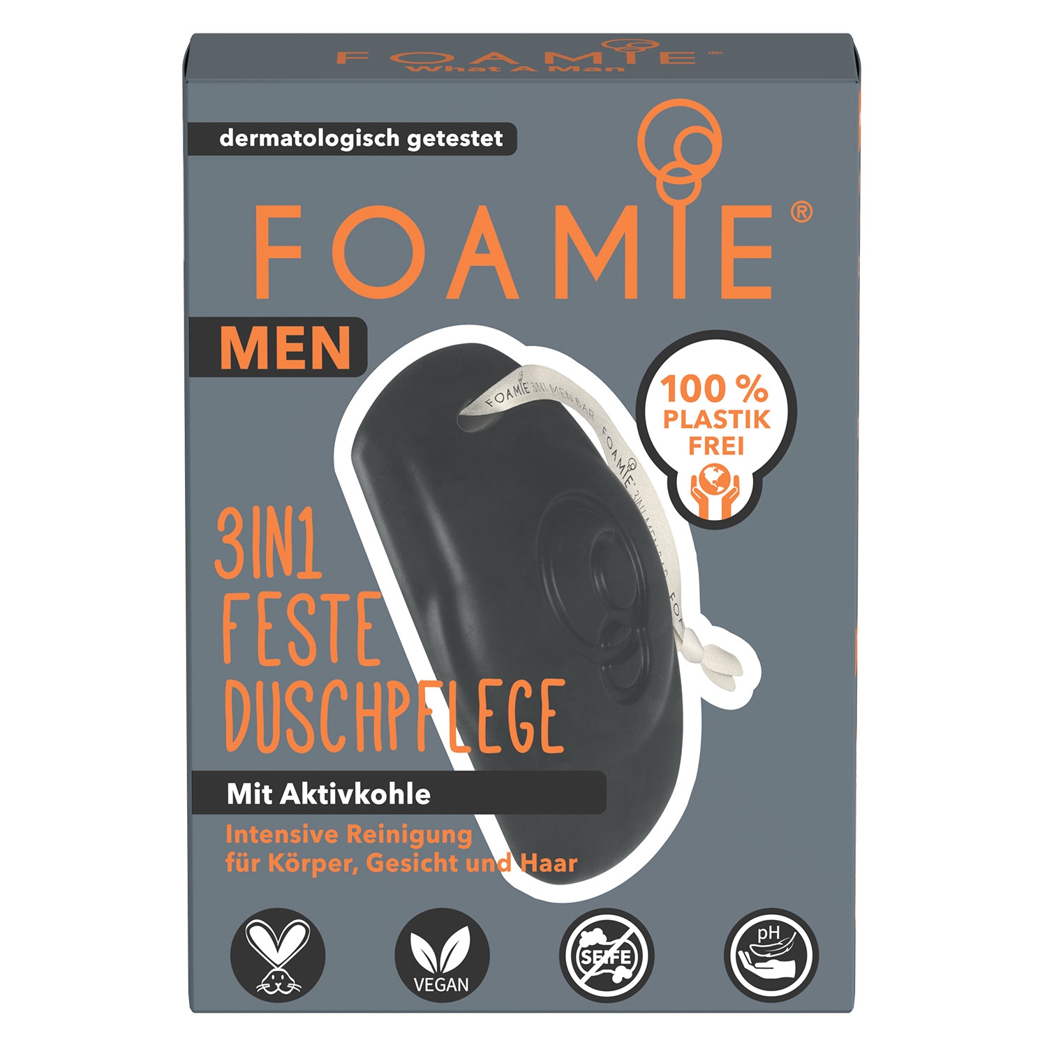 Produktbild von Foamie - Men 3in1 Feste Duschpflege What a Man
