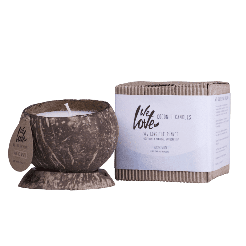 We Love The Planet - WLTP Soy Wax Candle in Coconut Shell Arctic White