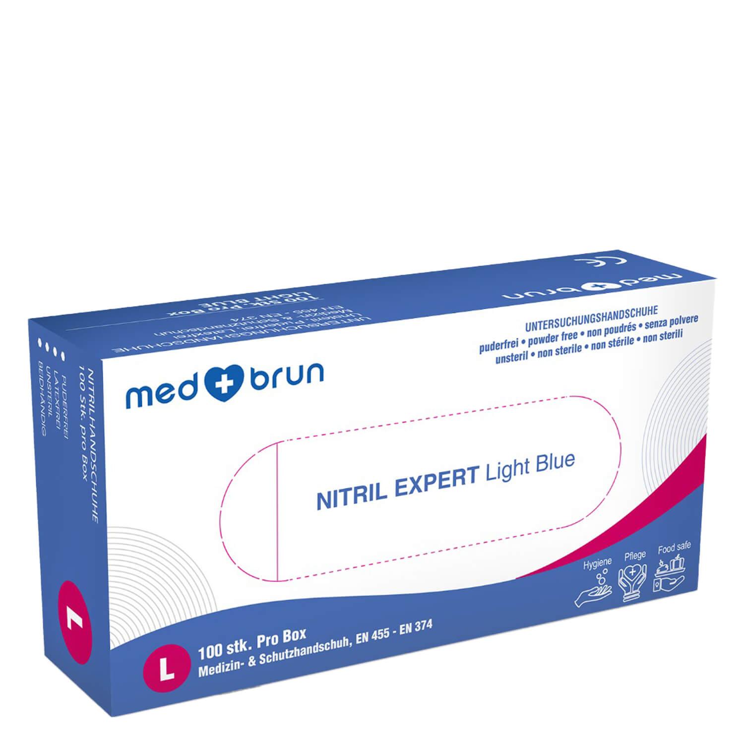 MedBrun - Nitril Handschuhe Expert Light Blue