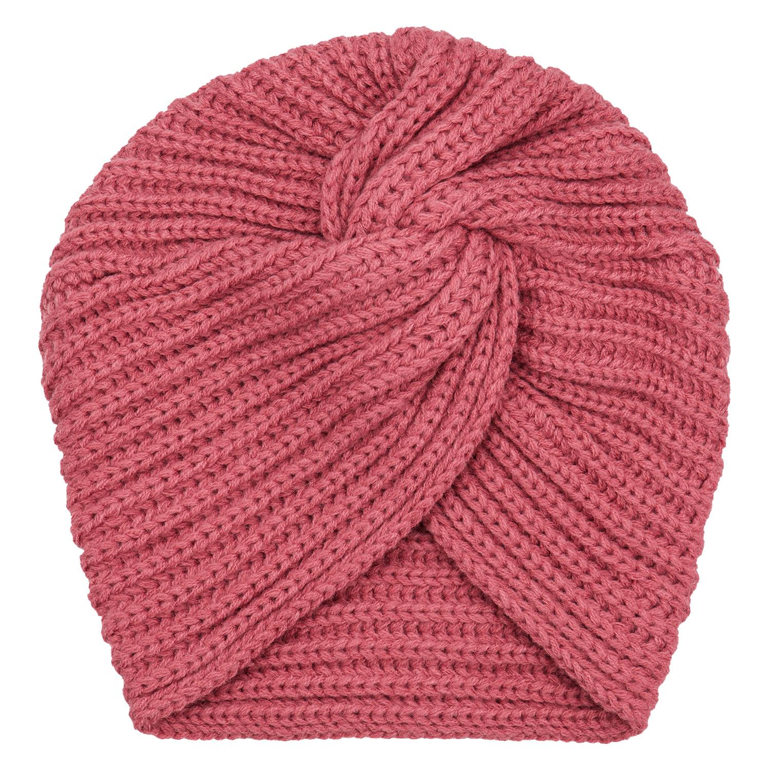 TRISA Hair - Knitted Turban Beanie, pink