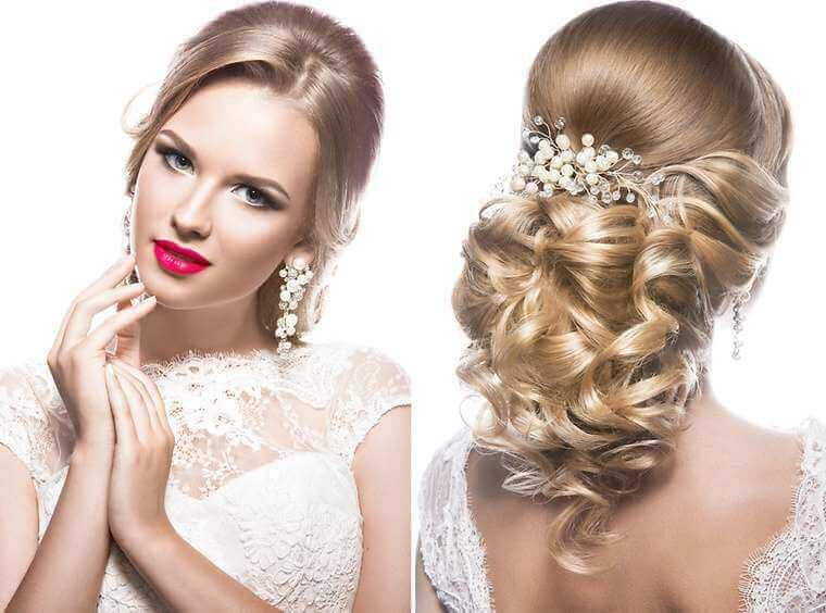 Bride with elegant make-up and updo