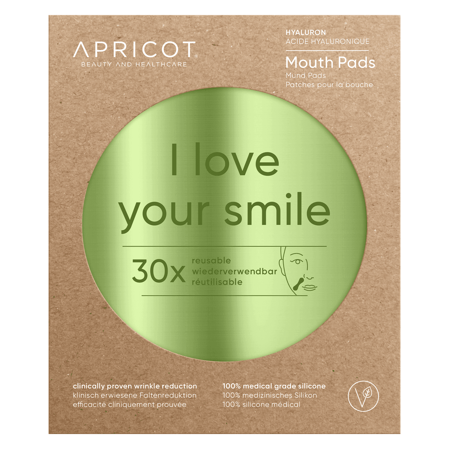 APRICOT - Réutilisables Bouche Pads I love Your Smile