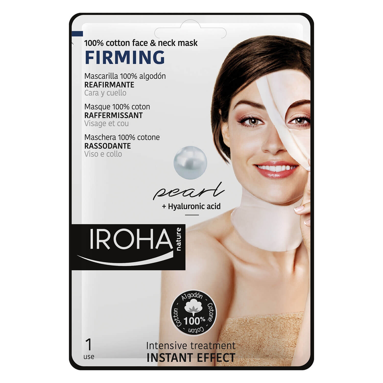 Produktbild von Iroha Nature - Cotton Face & Neck Mask Firming