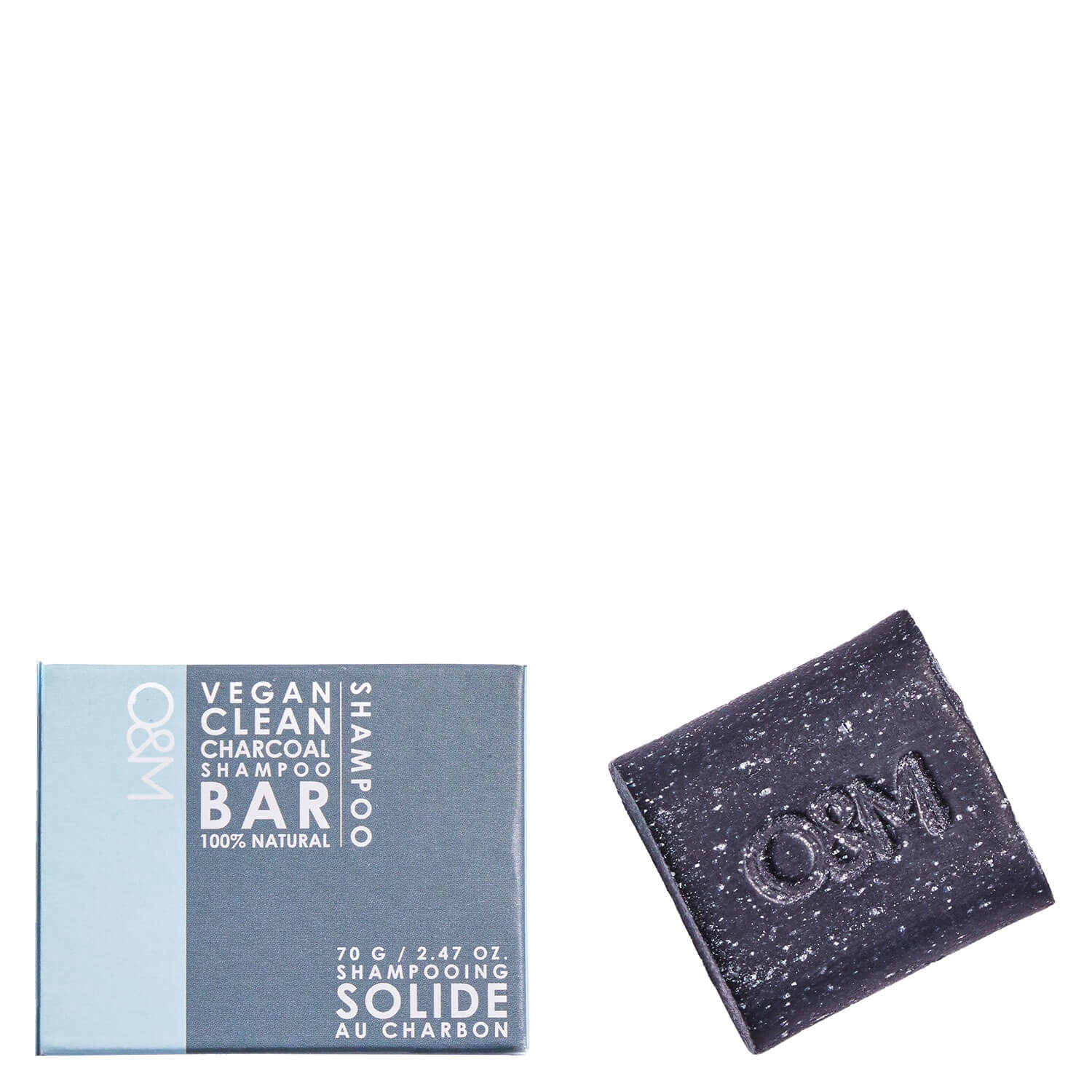Produktbild von O&M Haircare - Charcoal Shampoo Bar Solide