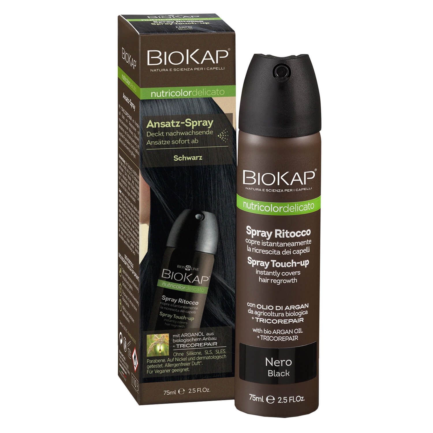 Product image from BIOKAP Nutricolor - Ansatz-Spray Schwarz